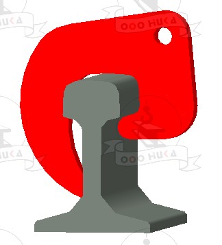 Захват вилочного типа для рельс и рельсошпальной решетки 15НКж