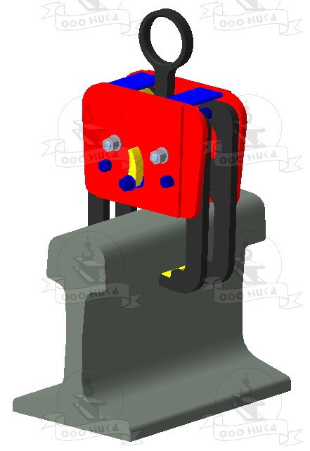 Захват для рельс рычажного типа с фиксатором 14НКж