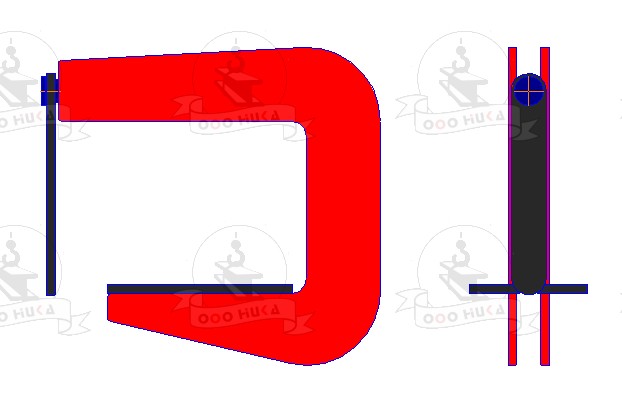 Захват для створки полувагона 9НКж