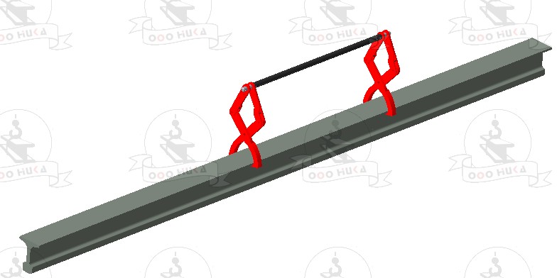 Траверса с захватами для рельс и рельсошпальной решетки 12НКж