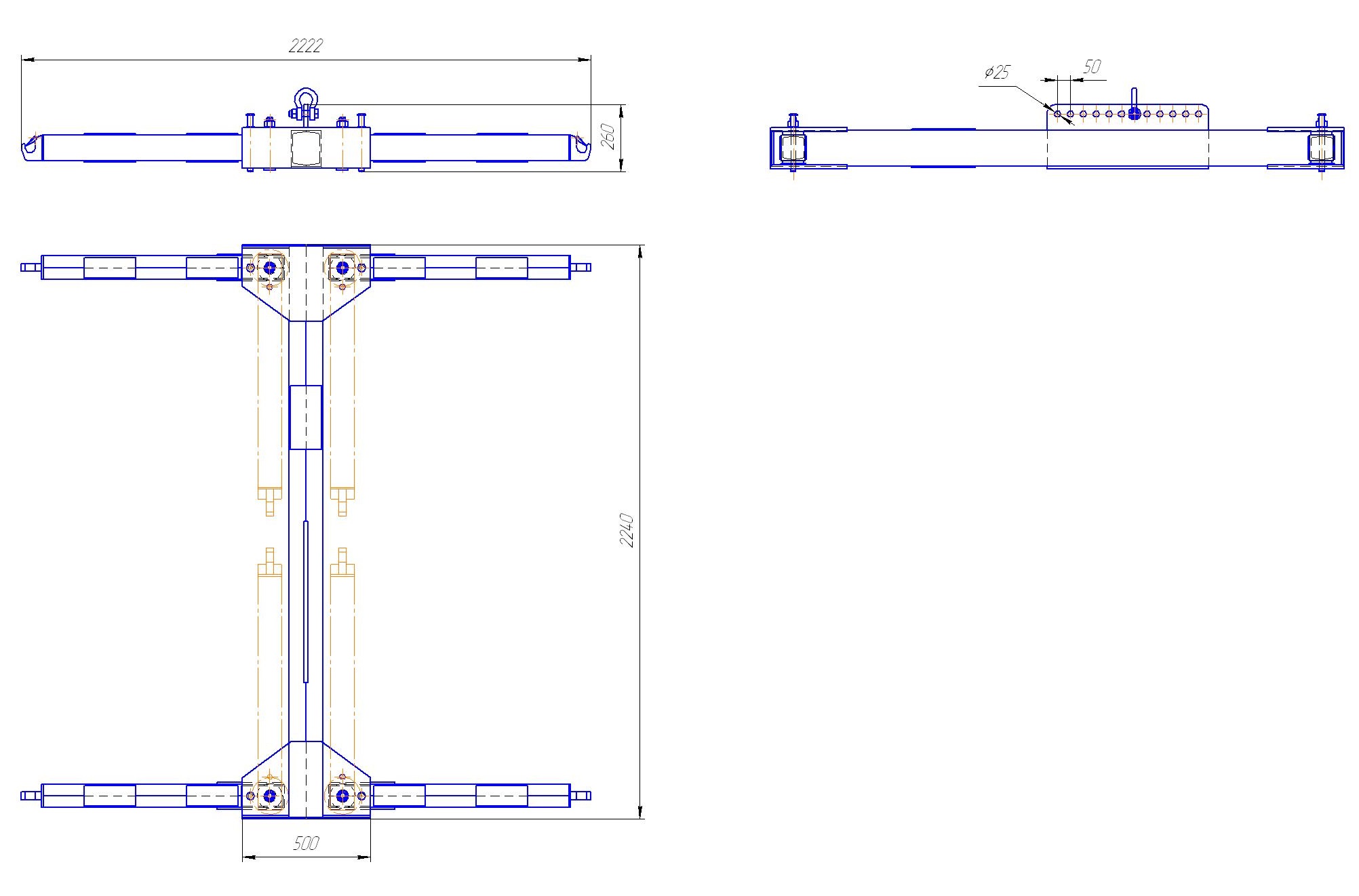 Комплект для подъёма легковых автомобилей 7НК1