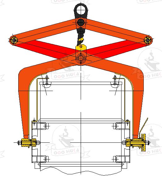 Захват для вертикального подъёма и переворота бочек 4НК6