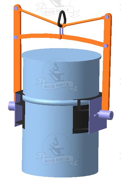 Захват для вертикального подъёма и переворота бочек 4НК7