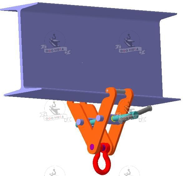 Захват для закрепления и подъёма двутавровых балок 2НК2