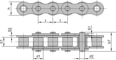 Цепи приводные специальные моторные