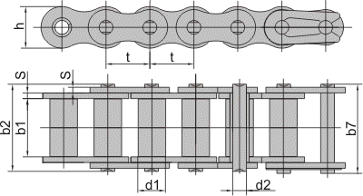 Цепи сцепления   Однорядные